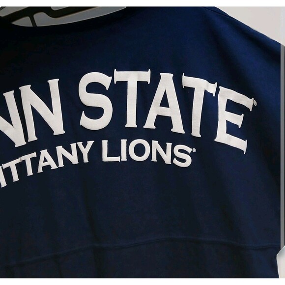 Penn State Nittany Lions Women's L Spirit Jersey Oversized V-Neck Navy Tee NCAA - Picture 5 of 9